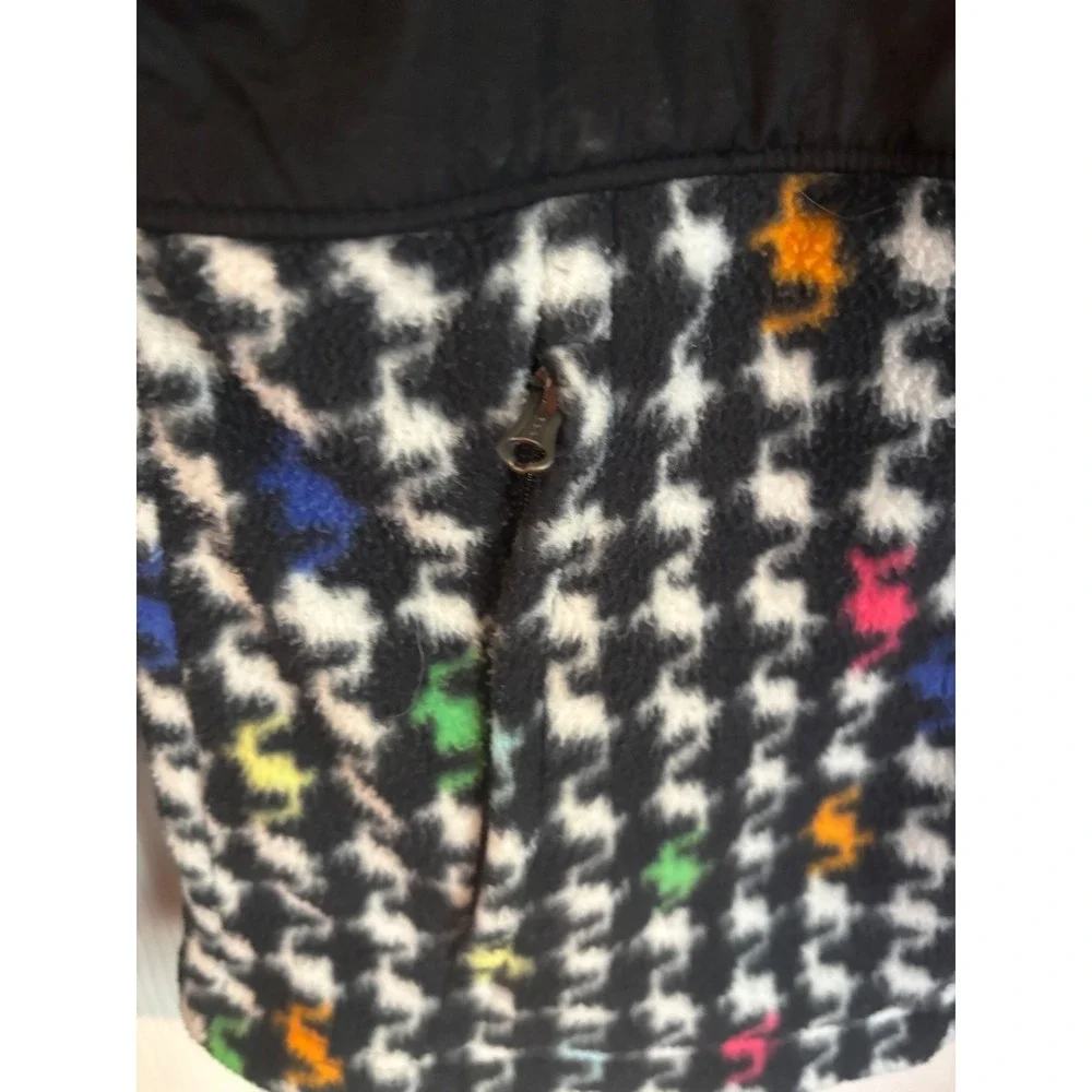 Columbia Interchange Fleece‎ Jacket Houndstooth Black Pink Youth Size 14/16